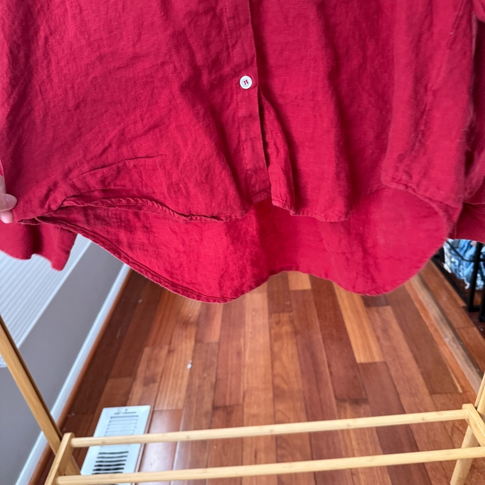 PARKE Oversized Boyfriend Linen Button Down - Picture 8 of 11